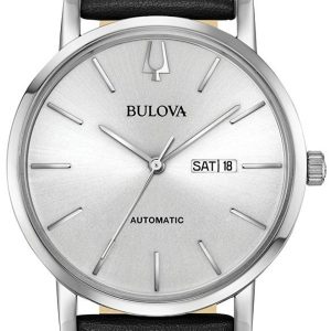 Bulova Herrklocka 96C130 Dress Silverfärgad/Läder Ø42 mm