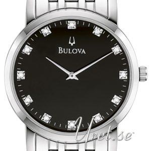 Bulova Herrklocka 96D106 Diamond Svart/Stål Ø38 mm