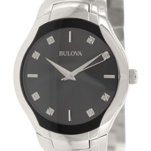 Bulova Herrklocka 96D117 Diamond Svart/Stål Ø39 mm