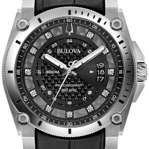 Bulova Herrklocka 96D147 Precisionist Svart/Läder Ø46.5 mm