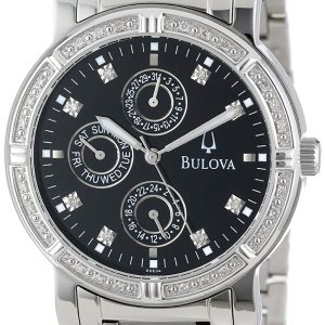 Bulova Herrklocka 96E04D Diamond Svart/Stål Ø40 mm