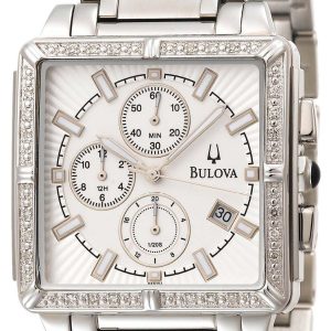 Bulova Herrklocka 96E104 Diamond Vit/Stål