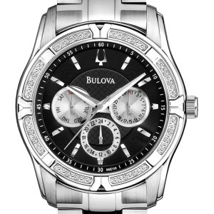 Bulova Herrklocka 96E115 Diamond Svart/Stål Ø42 mm