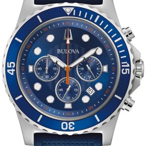 Bulova Herrklocka 96K108 Blå/Gummi Ø44 mm