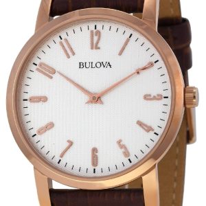 Bulova Herrklocka 97A106 Dress Vit/Läder Ø38 mm