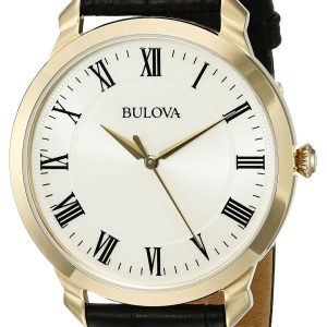 Bulova Herrklocka 97A123 Dress Vit/Läder Ø41 mm