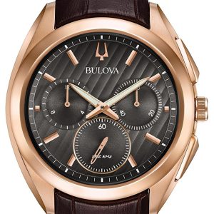 Bulova Herrklocka 97A124 Grå/Läder Ø45 mm