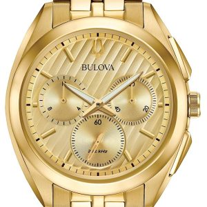 Bulova Herrklocka 97A125 Gulguldstonad/Gulguldtonat stål Ø42 mm