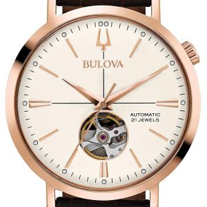 Bulova Herrklocka 97A136 Vit/Läder Ø41 mm