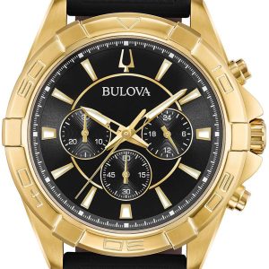 Bulova Herrklocka 97A137 Svart/Gummi Ø43 mm