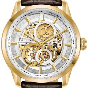 Bulova Herrklocka 97A138 Classic Vit/Läder Ø43 mm