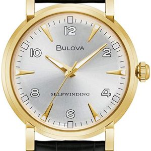 Bulova Herrklocka 97A152 American Clipper Silverfärgad/Läder Ø39 mm