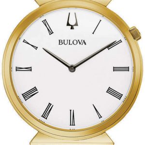 Bulova Herrklocka 97A153 Vit/Gulguldtonat stål Ø38 mm