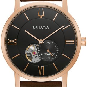 Bulova Herrklocka 97A155 Svart/Läder Ø42 mm