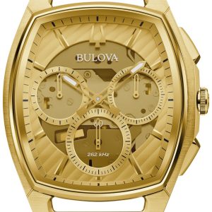 Bulova Herrklocka 97A160 Curv Guldtonad/Gulguldtonat stål Ø41 mm