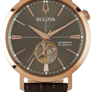 Bulova Herrklocka 97A171 Grå/Läder Ø41.2 mm