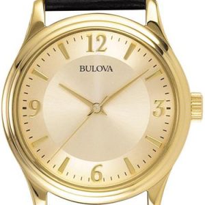 Bulova Herrklocka 97A70 Champagnefärgad/Läder Ø38 mm