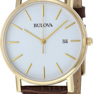 Bulova Herrklocka 97B100 Dress Vit/Läder Ø37 mm