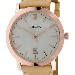 Bulova Herrklocka 97B144 Silverfärgad/Läder Ø38 mm