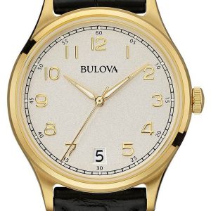 Bulova Herrklocka 97B147 Silverfärgad/Läder Ø40 mm