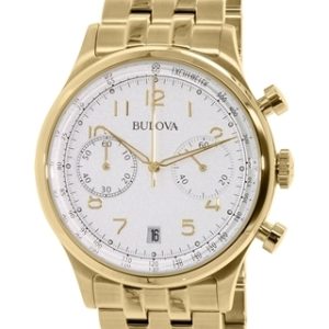 Bulova Herrklocka 97B149 Silverfärgad/Gulguldtonat stål Ø43 mm