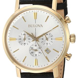 Bulova Herrklocka 97B155 Vit/Läder Ø41 mm