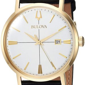 Bulova Herrklocka 97B172 Silverfärgad/Läder Ø38.9 mm