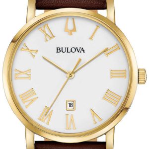 Bulova Herrklocka 97B183 Classic Vit/Läder Ø40 mm