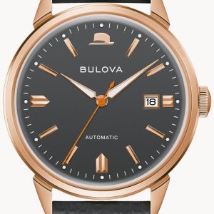 Bulova Herrklocka 97B206 Sinatra Grå/Läder Ø40 mm