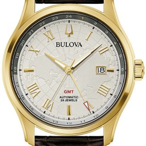 Bulova Herrklocka 97B210 Wilton Silverfärgad/Läder Ø43 mm