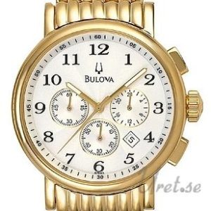 Bulova Herrklocka 97B63 Bracelet Herr Vit/Gulguldtonat stål Ø40 mm