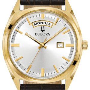 Bulova Herrklocka 97C106 Silverfärgad/Läder Ø39 mm