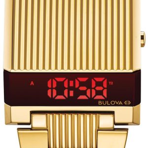 Bulova Herrklocka 97C110 LCD/Gulguldtonat stål