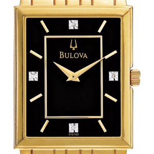 Bulova Herrklocka 97D103 Diamond Svart/Gulguldtonat stål