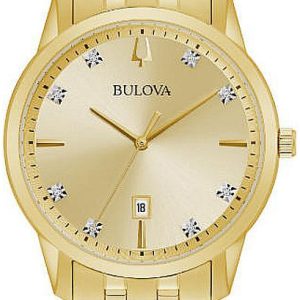 Bulova Herrklocka 97D123 Gulguldstonad/Gulguldtonat stål Ø40 mm