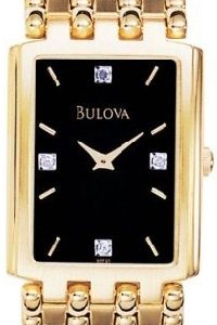 Bulova Herrklocka 97F21 Diamond Svart/Gulguldtonat stål