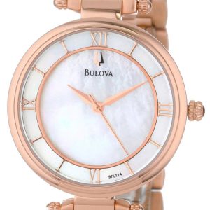 Bulova Herrklocka 97L124 Bracelet Vit/Roséguldstonat stål Ø29 mm