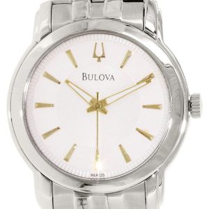 Bulova Herrklocka 98A125 Dress Vit/Stål Ø40 mm