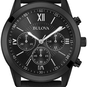 Bulova Herrklocka 98A152 Classic Svart/Läder Ø40 mm