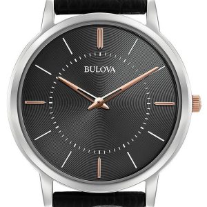 Bulova Herrklocka 98A167 Dress Svart/Läder Ø40 mm