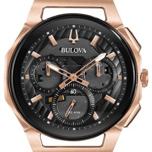 Bulova Herrklocka 98A185 Svart/Gummi Ø44 mm