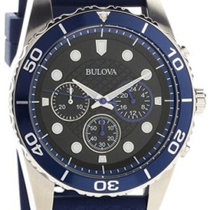 Bulova Herrklocka 98A190 Svart/Gummi Ø43 mm