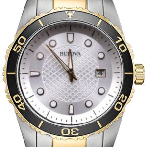 Bulova Herrklocka 98A198 Silverfärgad/Gulguldtonat stål Ø43 mm