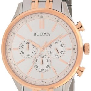 Bulova Herrklocka 98A216 Silverfärgad/Roséguldstonat stål Ø42 mm