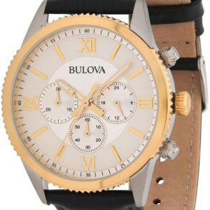 Bulova Herrklocka 98A218 Classic Vit/Läder Ø42.5 mm