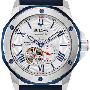 Bulova Herrklocka 98A225 Marine Star Silverfärgad/Gummi Ø45 mm