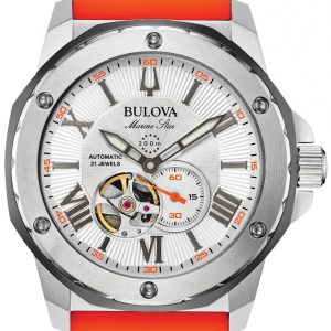 Bulova Herrklocka 98A226 Marine Star Silverfärgad/Gummi Ø45 mm