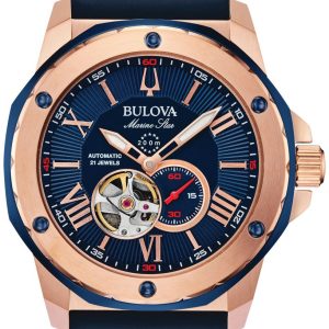 Bulova Herrklocka 98A227 Marine Star Blå/Gummi Ø45 mm