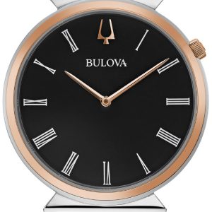 Bulova Herrklocka 98A234 Classic Svart/Roséguldstonat stål Ø38 mm