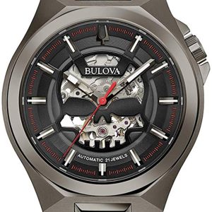 Bulova Herrklocka 98A237 Svart/Läder Ø46 mm